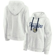 Women's Fanatics Oatmeal Pittsburgh Penguins True Classics Quilted Pullover Hoodie